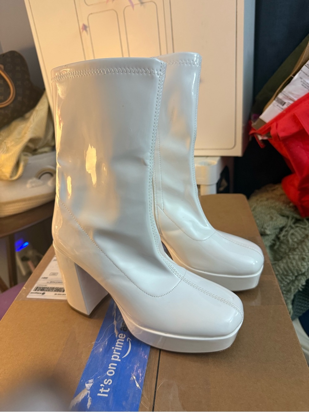 Dream Pairs Y2K Platform Mid-Calf Gogo Boots Size 7